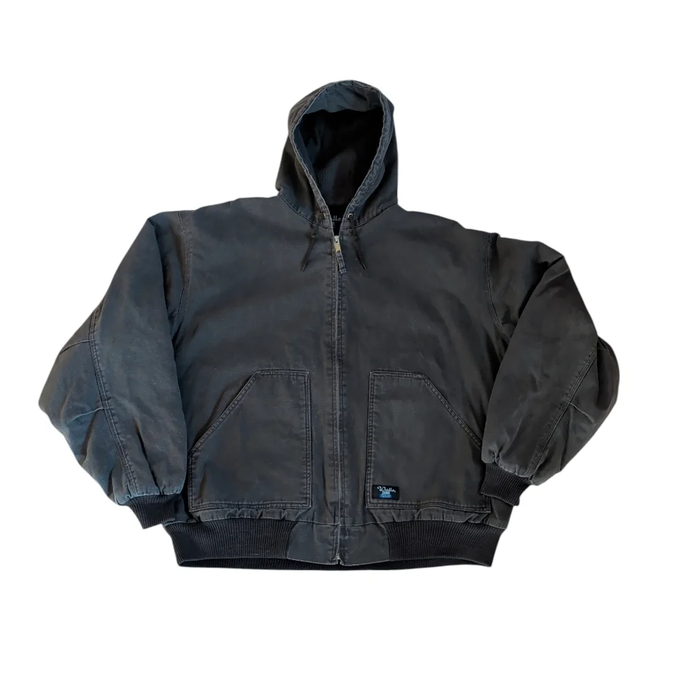 Vtg. Walls Zero Zone Insulated Fleece Lined Hooded Canvas Jacket 2XL Brown Green - Picture 2 of 16